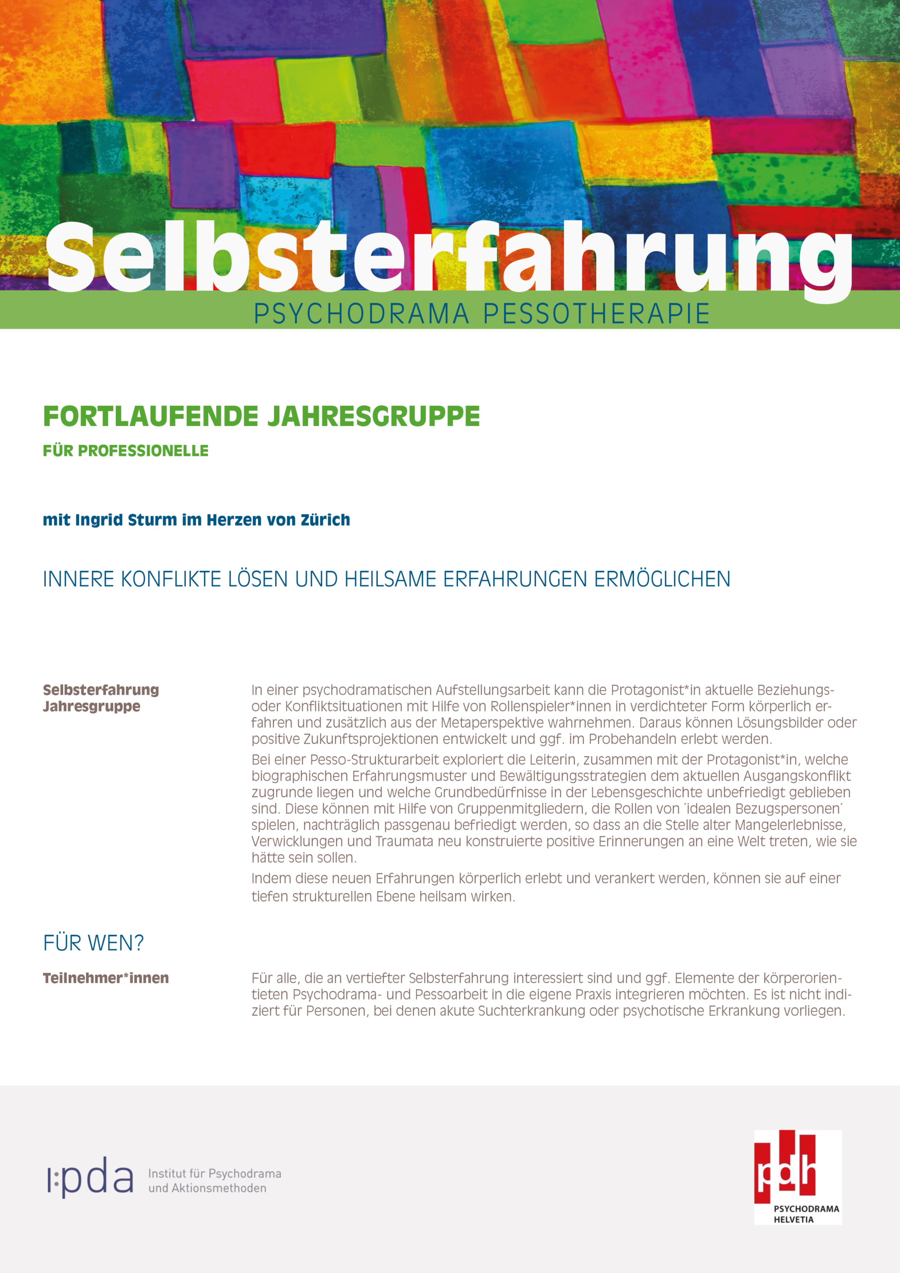 Selbsterfahrung Zürich 2024:25 - Jahresgruppe - Variante 5